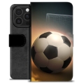 Husă Portofel Premium - iPhone 16 Pro - Fotbal