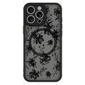 iPhone 16 Pro Husă magnetică protectoare elegantă - Flori de cerneală