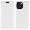 Husă Flip Vertical iPhone 16 Pro - Slot Card - Alb