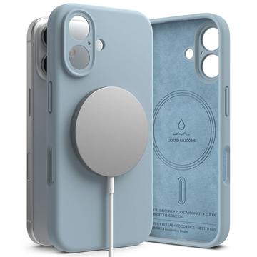 Husă iPhone 16 - Ringke Liquid Silicone MagSafe - Albastru