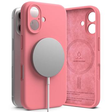 Husă iPhone 16 - Ringke Liquid Silicone MagSafe - Roz