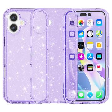 Husă Hibrid iPhone 16 - Stylish Glitter - Violet