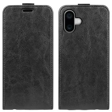Husă Flip Vertical iPhone 16 - Slot Card - Negru