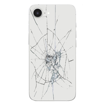 iPhone 16e Back Cover Repair - Glass Only - Alb
