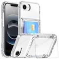 Husă Transparentă iPhone 16e cu Suport pentru Carduri