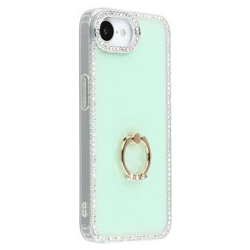 Husă hibridă cu suport pentru inel iPhone 16e CrystalGlow