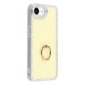 Husă hibridă cu suport pentru inel iPhone 16e CrystalGlow - Galben