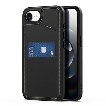 Husă magnetică cu suport pentru picioare și sloturi pentru carduri iPhone 16e Dux Ducis Rafi II - Negru
