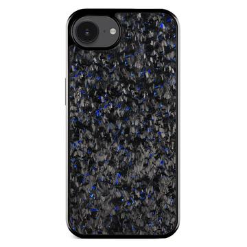 Husă hibridă cu textură forjată pentru iPhone 16e - albastru