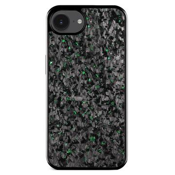 Husă hibridă cu textură forjată pentru iPhone 16e - verde