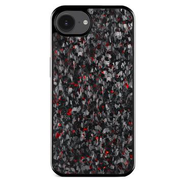 Husă hibridă cu textură forjată pentru iPhone 16e - roșu