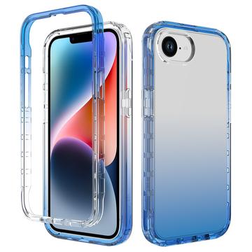 Husă hibridă iPhone 16e - Gradient - Albastru / Transparent
