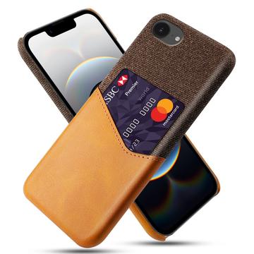 Husă cu Buzunar Card iPhone 16e - KSQ - Portocaliu