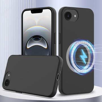 Husă Silicon Liquid iPhone 16e - Compatibila MagSafe - Negru