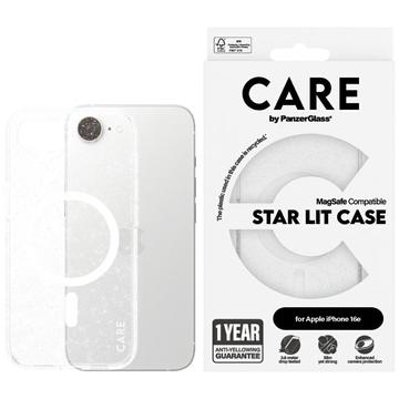 Husa iPhone 16e PanzerGlass Care Star Lit - compatibil MagSafe - alb