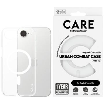 Husă iPhone 16e PanzerGlass Care Urban Combat - compatibilă cu MagSafe - Alb