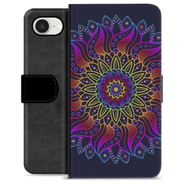 Husă Portofel Premium - iPhone 16e - Mandala Colorată
