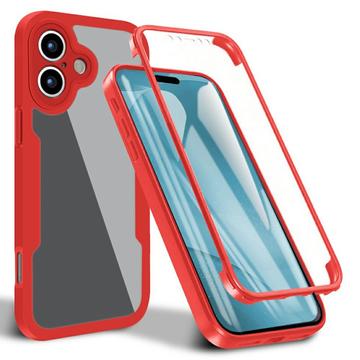 Husă iPhone 17 - 360 Protection - Roșu / Clar