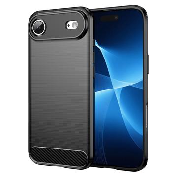 Husă TPU Brushed iPhone 17 Air - Fibră de Carbon