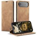 Husă Portofel iPhone 17 Air - Caseme 013 - Maro