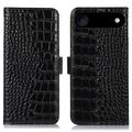 Husă Piele Portofel cu RFID iPhone Air - Crocodile