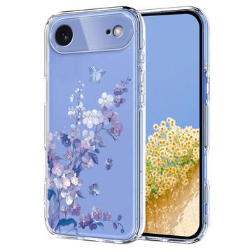 iPhone 17 Air Husă TPU cu model floral - Violet