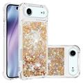 Husă TPU iPhone Air Glitter Quicksand - Inimi de aur