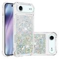Husă TPU iPhone Air Glitter Quicksand - Inimi de Argint