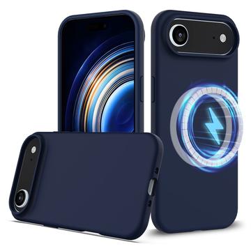 Husă Silicon Liquid iPhone 17 Air - Compatibila MagSafe - Albastru Închis