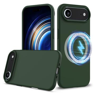 Husă Silicon Liquid  iPhone 17 Air - Compatibila MagSafe - Verde Închis