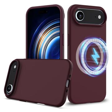 Husă Silicon Liquid iPhone 17 Air - Compatibila MagSafe - Roșu Vin