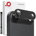 iPhone Air Northjo Protecție completă din metal mat și sticlă călită pentru obiectivul camerei foto - negru