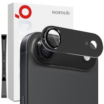 iPhone 17 Air Northjo Protecție completă din metal mat și sticlă călită pentru obiectivul camerei foto