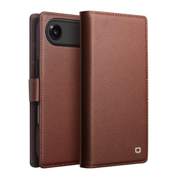 Husă detașabilă din piele pentru portofel 2-in-1 iPhone Air Qialino - MagSafe compatibil - maro
