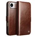 Husă Piele Portofel iPhone 17 Air - Qialino Classic - Maro Închis