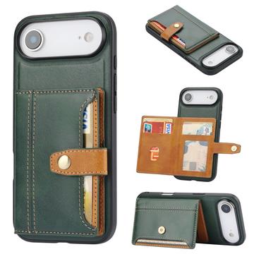 Husă cu Portofel iPhone 17 Air - Retro Style - Verde