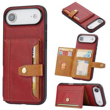 Husă cu Portofel iPhone 17 Air - Retro Style - Roșu