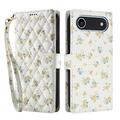 iPhone Air Husă portofel cu motive florale rombice - Flori galbene