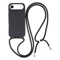 Husă TPU iPhone 17 Air - cu Șnur de Mână - Negru