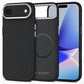 Husă din plastic iPhone Air Tech-Protect Ion Carbon - compatibilă cu MagSafe - negru / argintiu