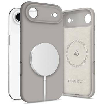 Husă din silicon lichid iPhone Air Tech-Protect - compatibil MagSafe - Gri de piatră