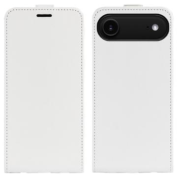 Husă Flip Vertical iPhone 17 Air - Slot Card - Alb