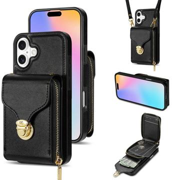 Husă iPhone 17 Totul într-unul cu portofel și curea