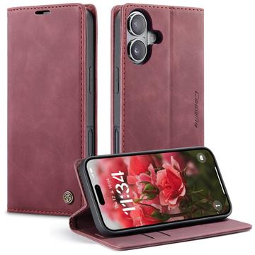 Husă Portofel iPhone 17 - Caseme 013 - Roșu Vin