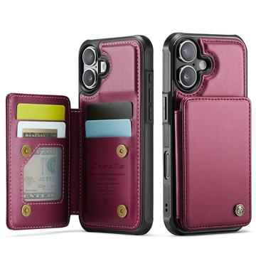 iPhone 17 Caseme C22 Case RFID Card Wallet - roșu