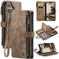 Husă Portofel iPhone 17 - Caseme C30 Multifunctional - Maro