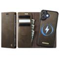 Husă portofel detașabilă 2-în-1 iPhone 17 Pro Caseme C49 - compatibilă MagSafe, RFID - cafea