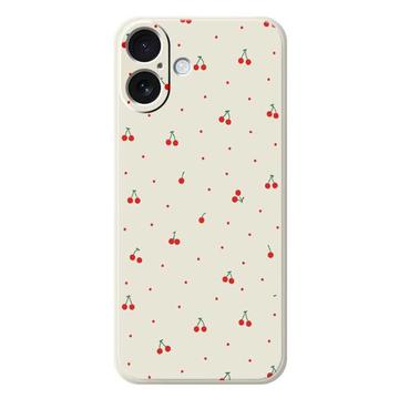 Husă TPU cu model de cireșe iPhone 17 - Bej