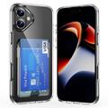 Husă Transparentă iPhone 17 cu Suport pentru Carduri