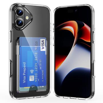 Husă Transparentă iPhone 17 cu Suport pentru Carduri